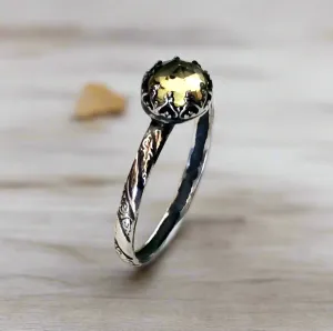 Birthstone Citrine Crown Ring - Simple Dream.