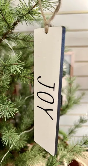 Black & White Joy Ornament