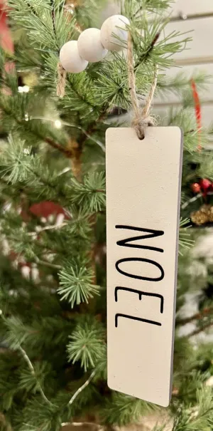 Black & White Noel Ornament