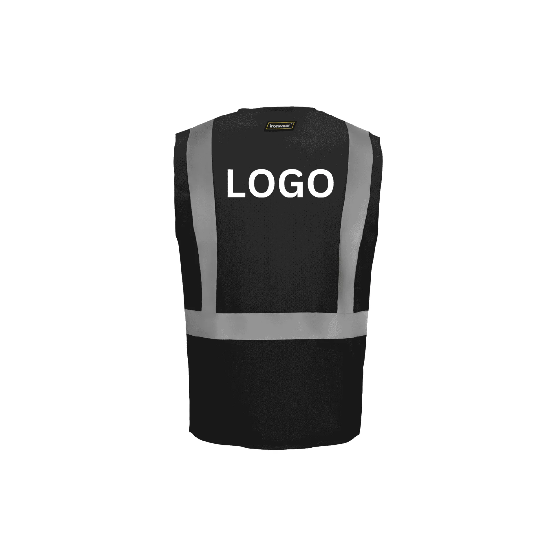 Black Economy Zipper Closure Vest