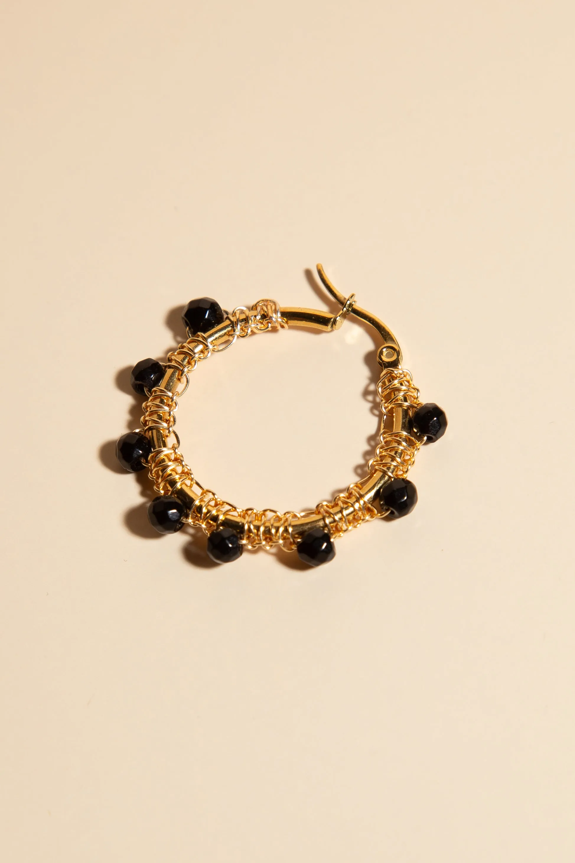 Black Hoop Earrings