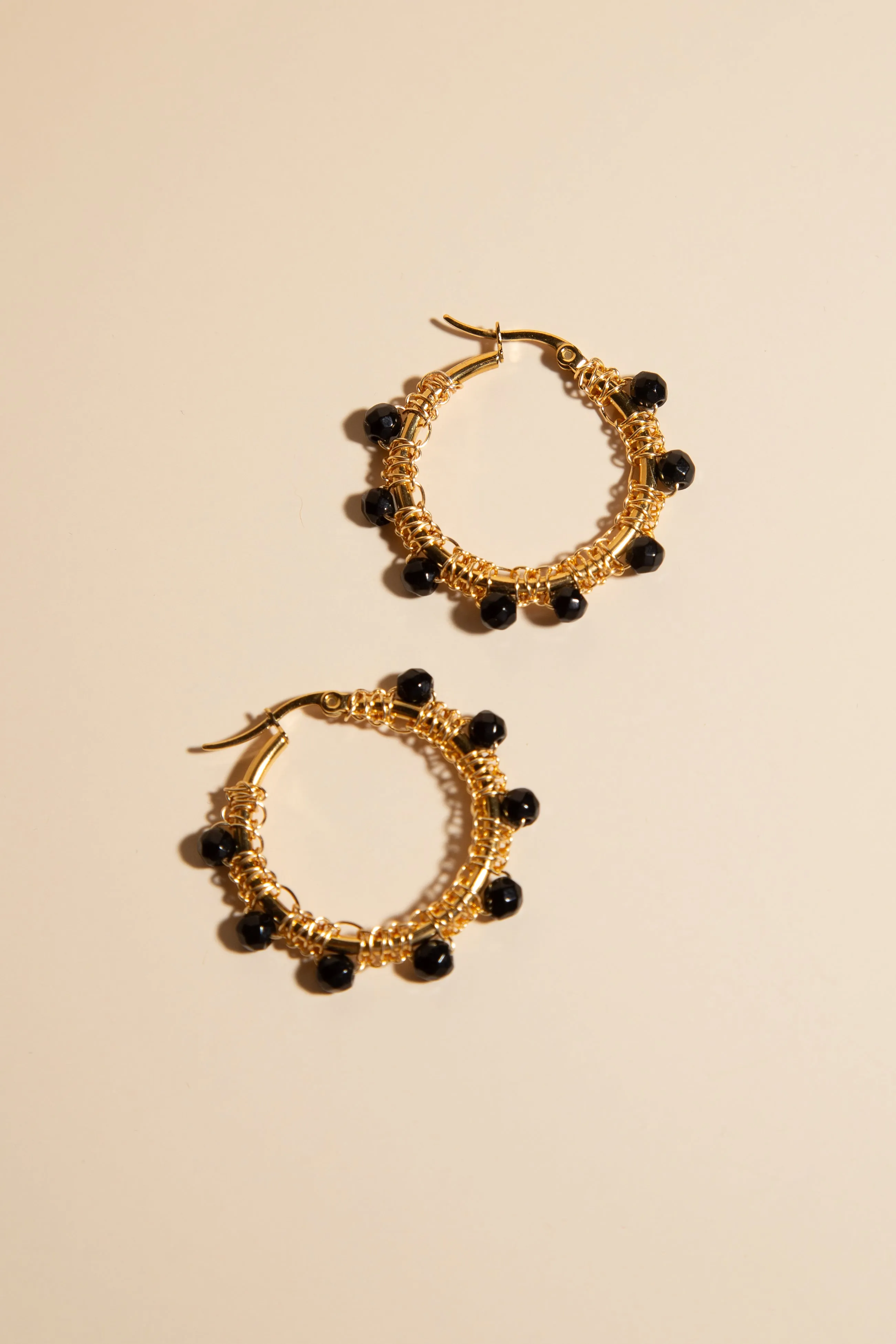Black Hoop Earrings