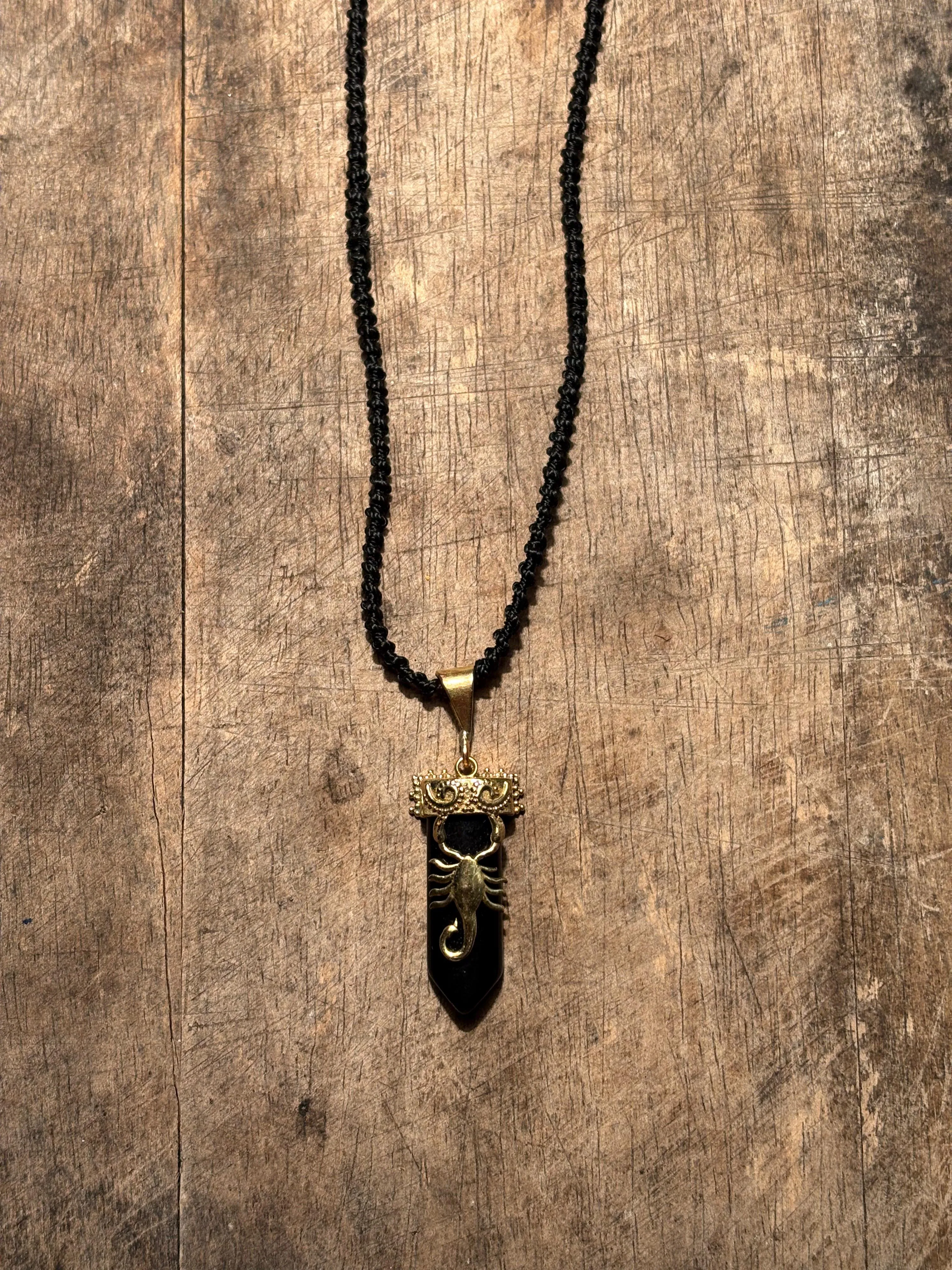 Black Onyx Scorpio Pendant