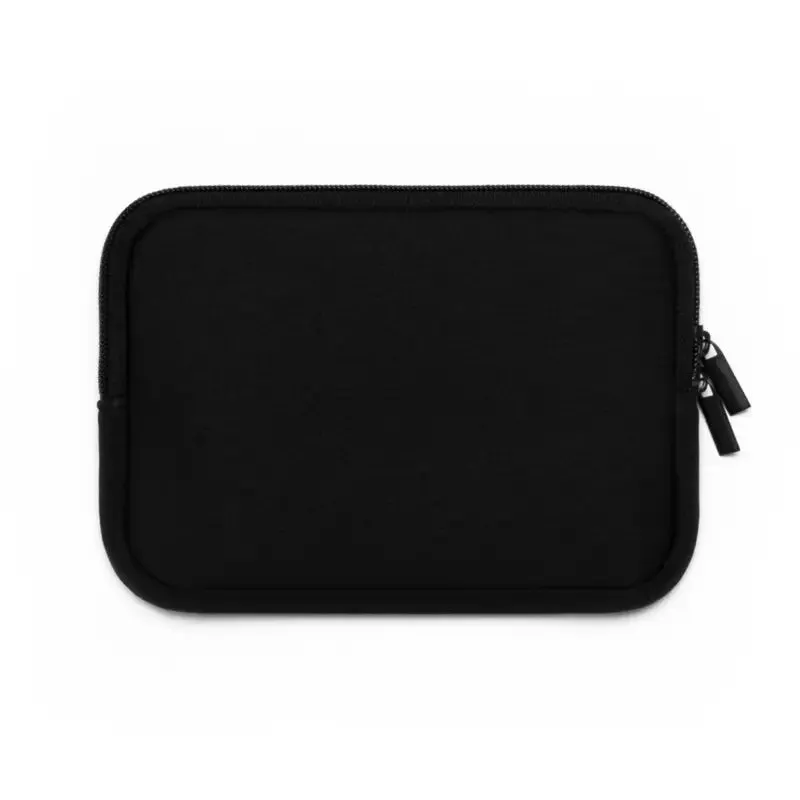 Black Polyester Laptop Sleeve Dual Zipper Enclosures