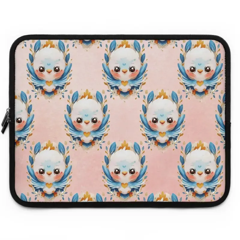 Black Polyester Laptop Sleeve Dual Zipper Enclosures