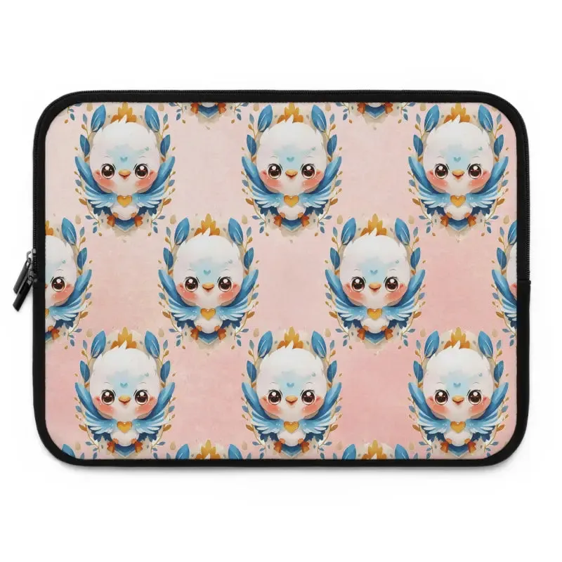 Black Polyester Laptop Sleeve Dual Zipper Enclosures