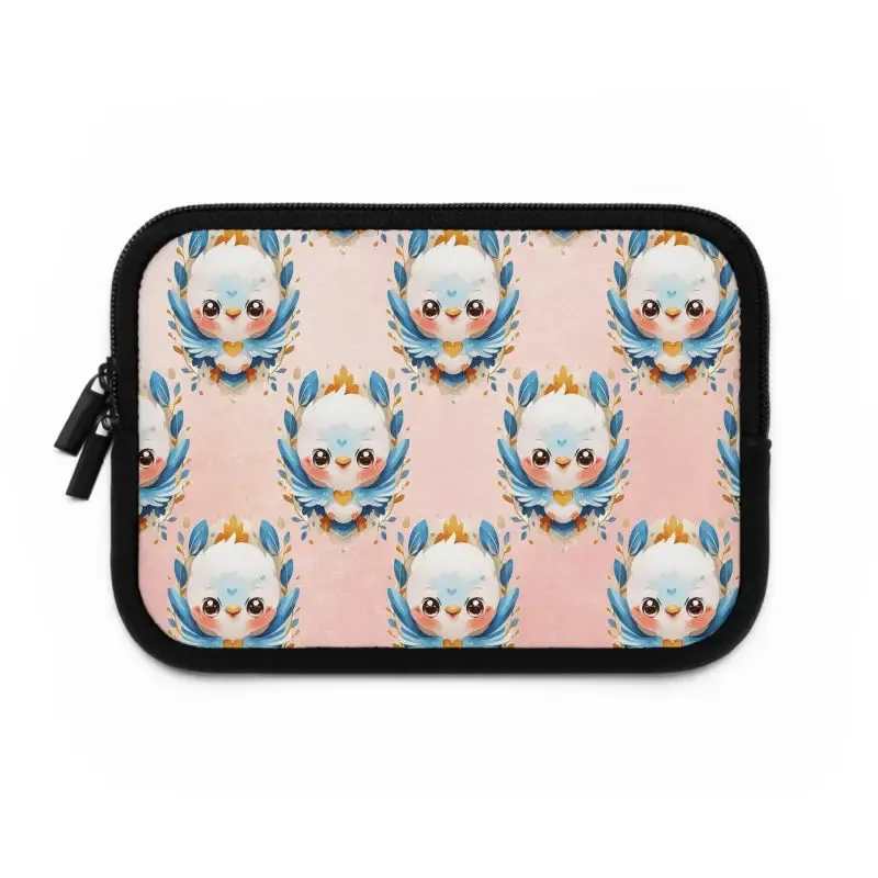 Black Polyester Laptop Sleeve Dual Zipper Enclosures