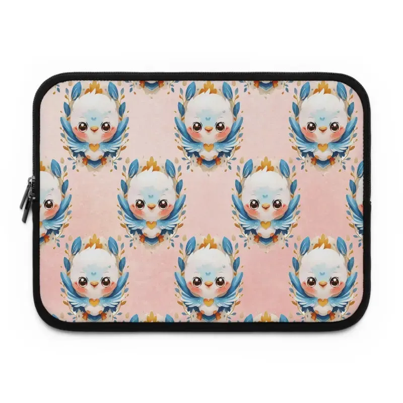 Black Polyester Laptop Sleeve Dual Zipper Enclosures