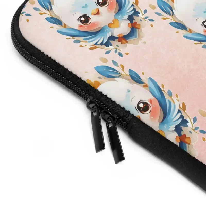 Black Polyester Laptop Sleeve Dual Zipper Enclosures