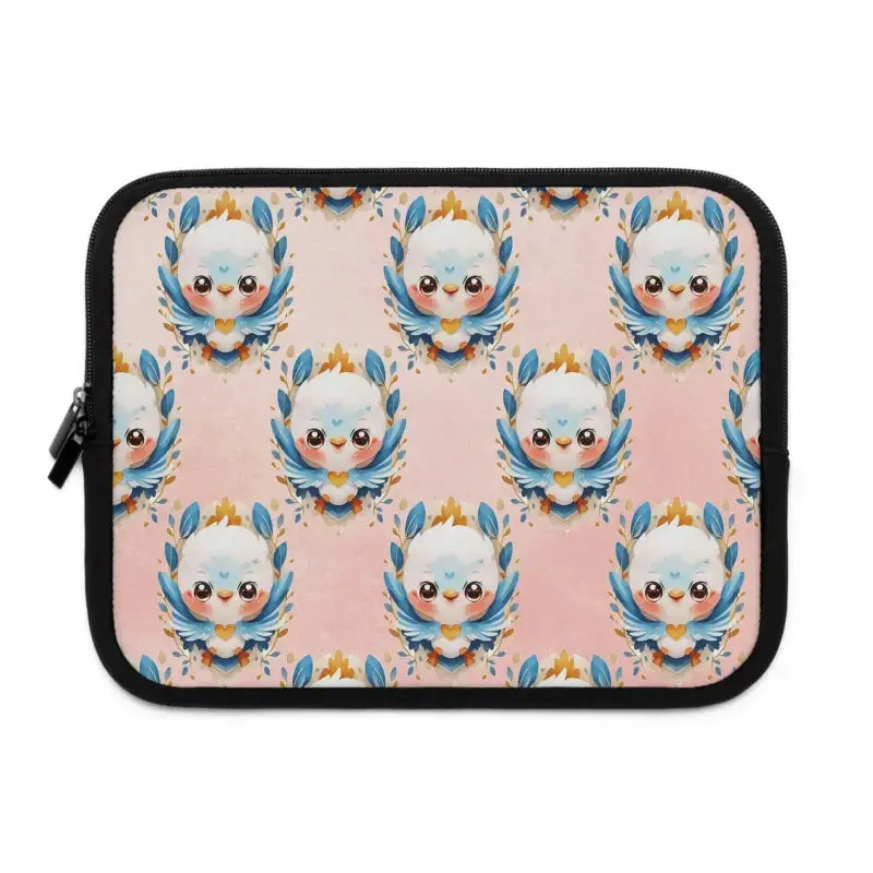 Black Polyester Laptop Sleeve Dual Zipper Enclosures