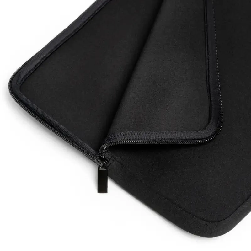 Black Polyester Laptop Sleeve Dual Zipper Enclosures