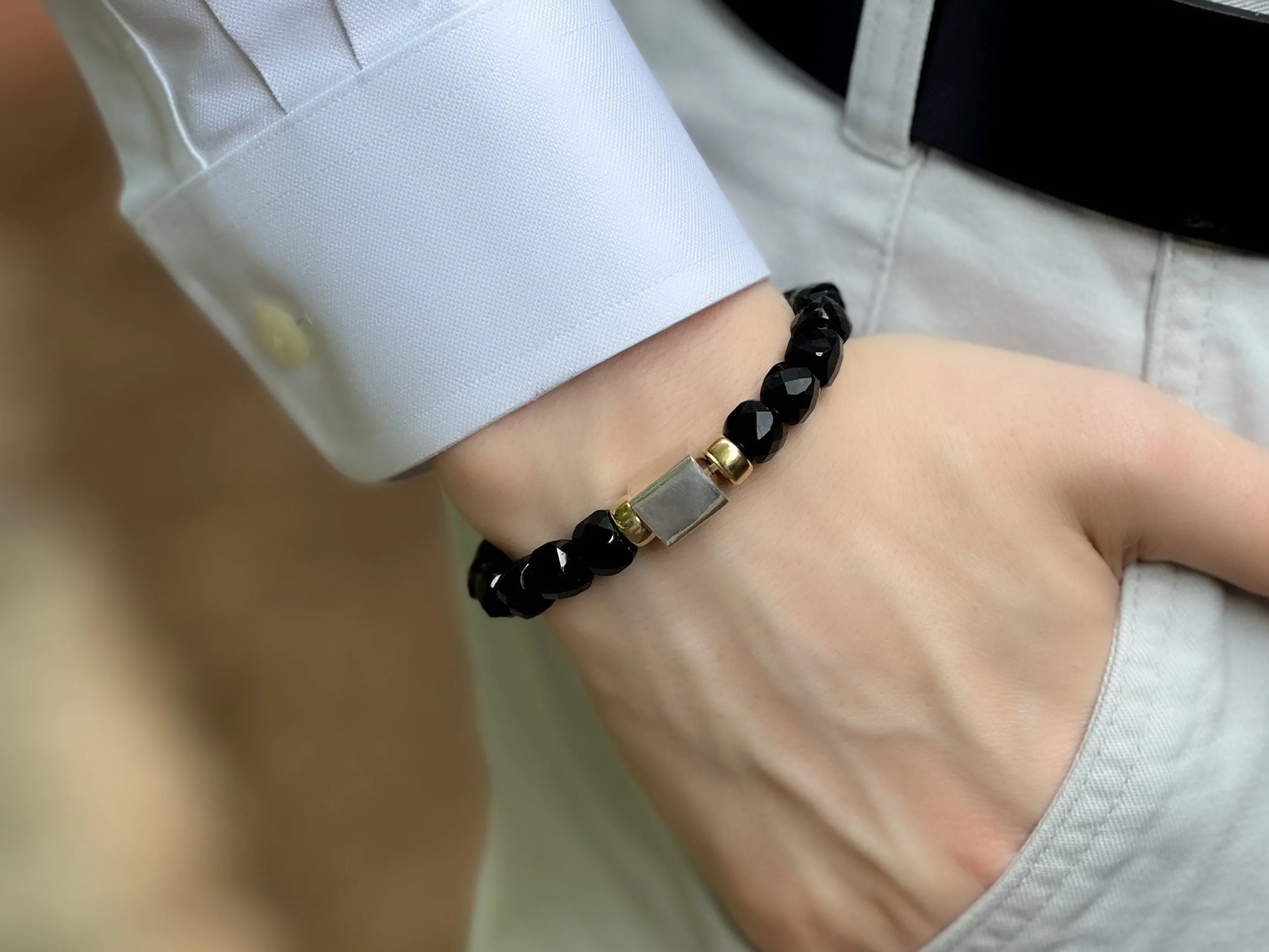 Black Tourmaline Men's Bracelet