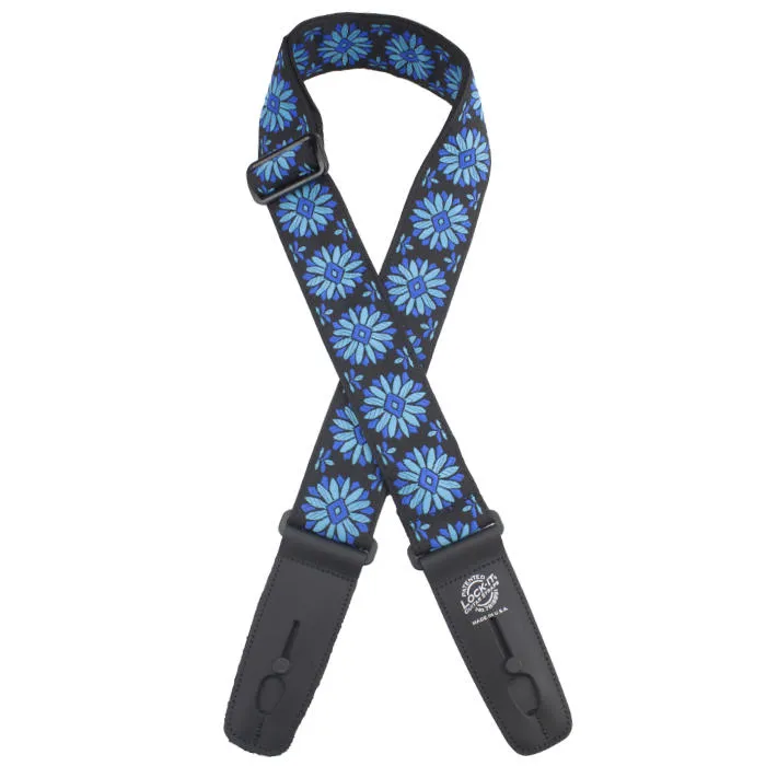 BLUE FLOWER BURST - LOCK-IT STRAPS RETRO VINTAGE SERIES
