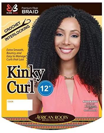 Bobbi Boss Crochet Braid Kinky Curly 12"