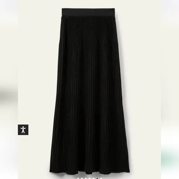 Boden Knitted Party Skirt in Black Metallic