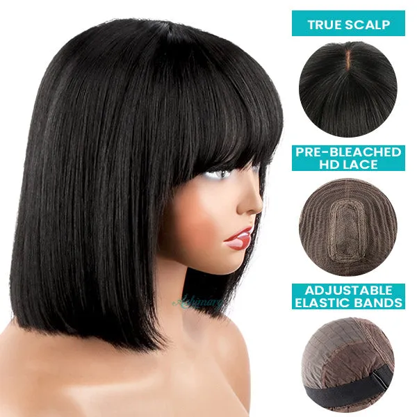 BOGO Ashimary Bangs Bob Wig With Minimalist Undetectable Lace
