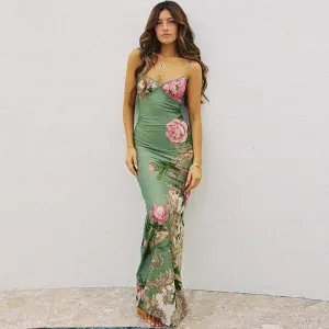 Bohemian Dress Strap V Neck