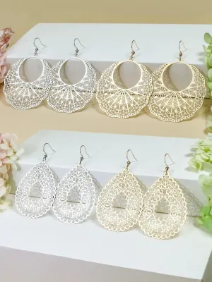 Bohemian Hollow Carved Earrings | Minimalist Dangle Earrings | Women's Jewelry