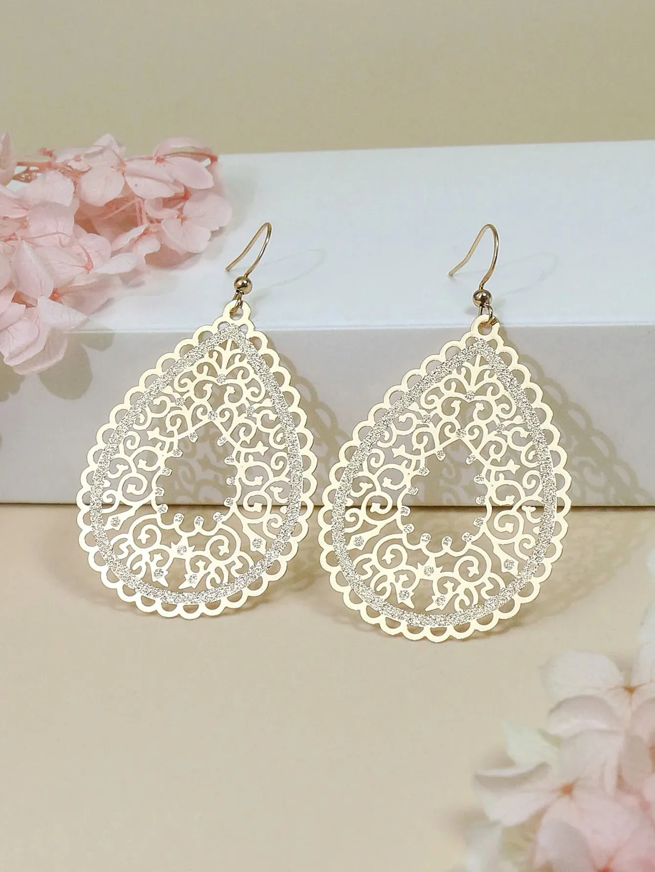 Bohemian Hollow Carved Earrings | Minimalist Dangle Earrings | Women's Jewelry