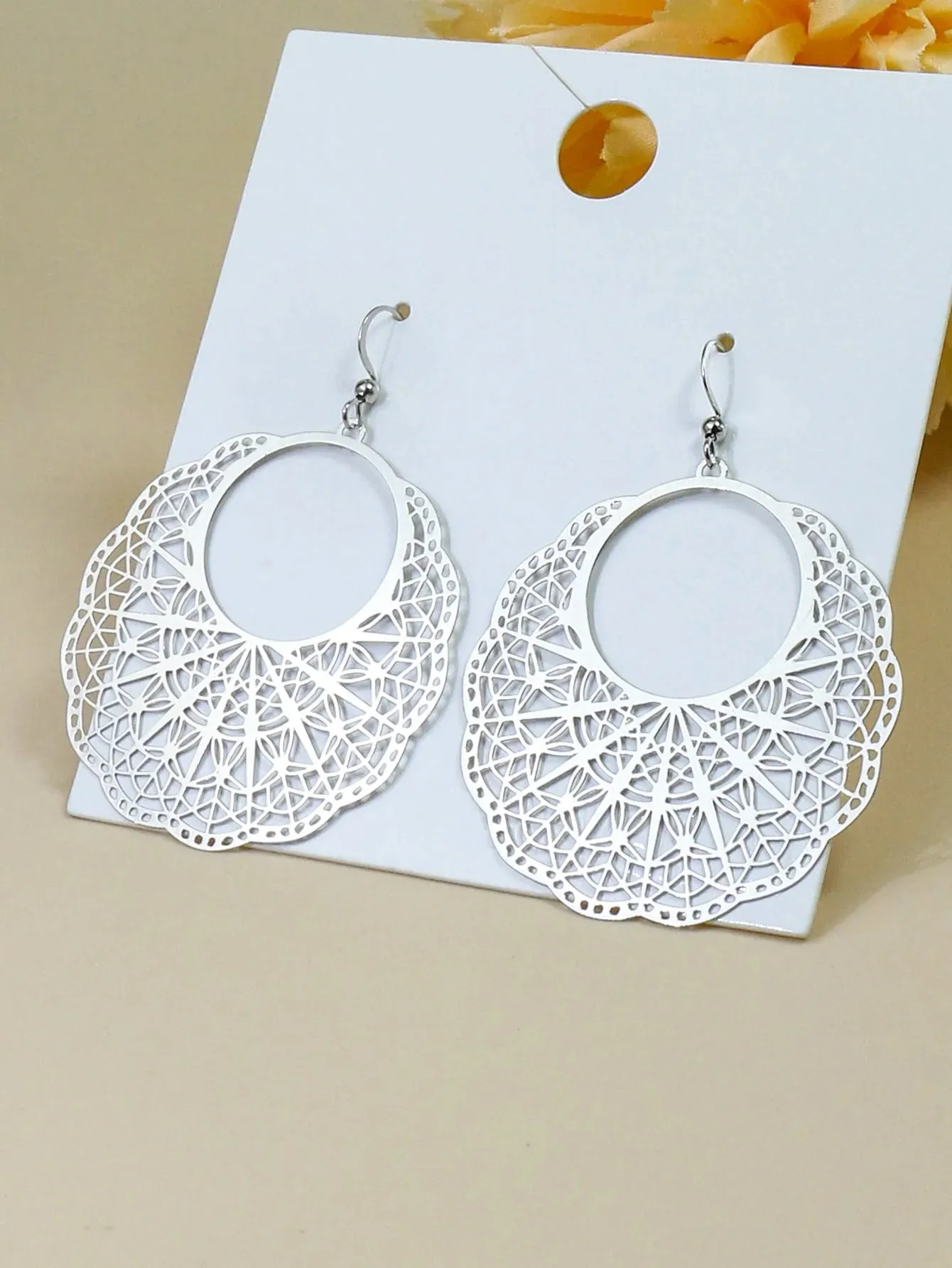 Bohemian Hollow Carved Earrings | Minimalist Dangle Earrings | Women's Jewelry