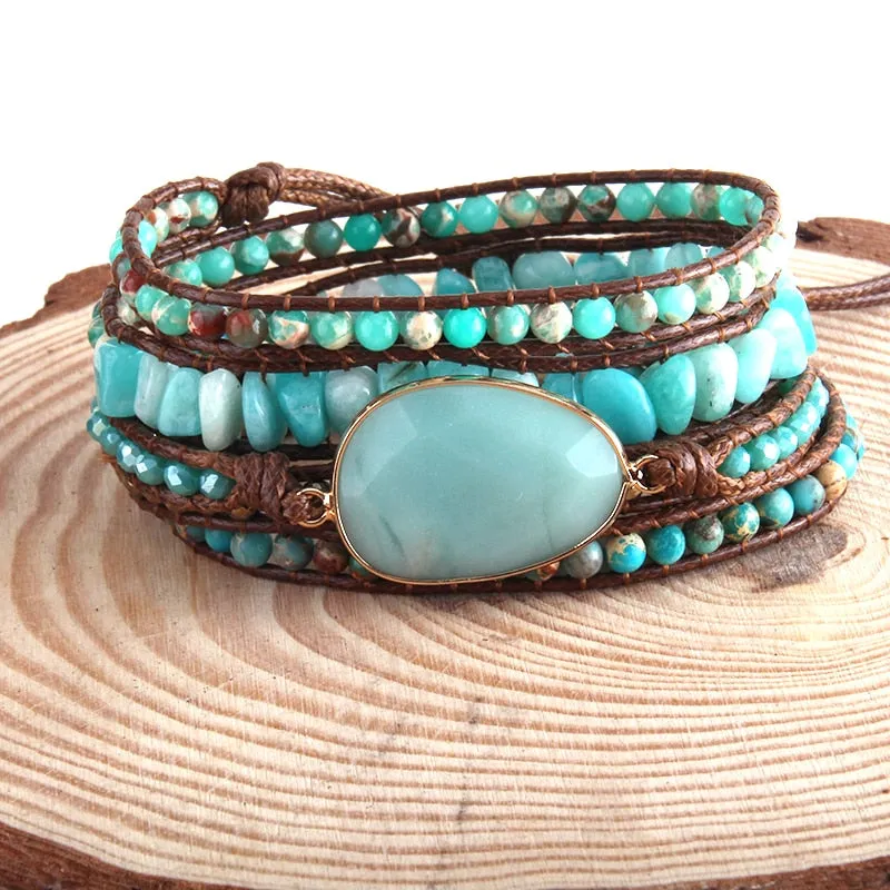 Bohemian Natural Stones Charm Bracelet