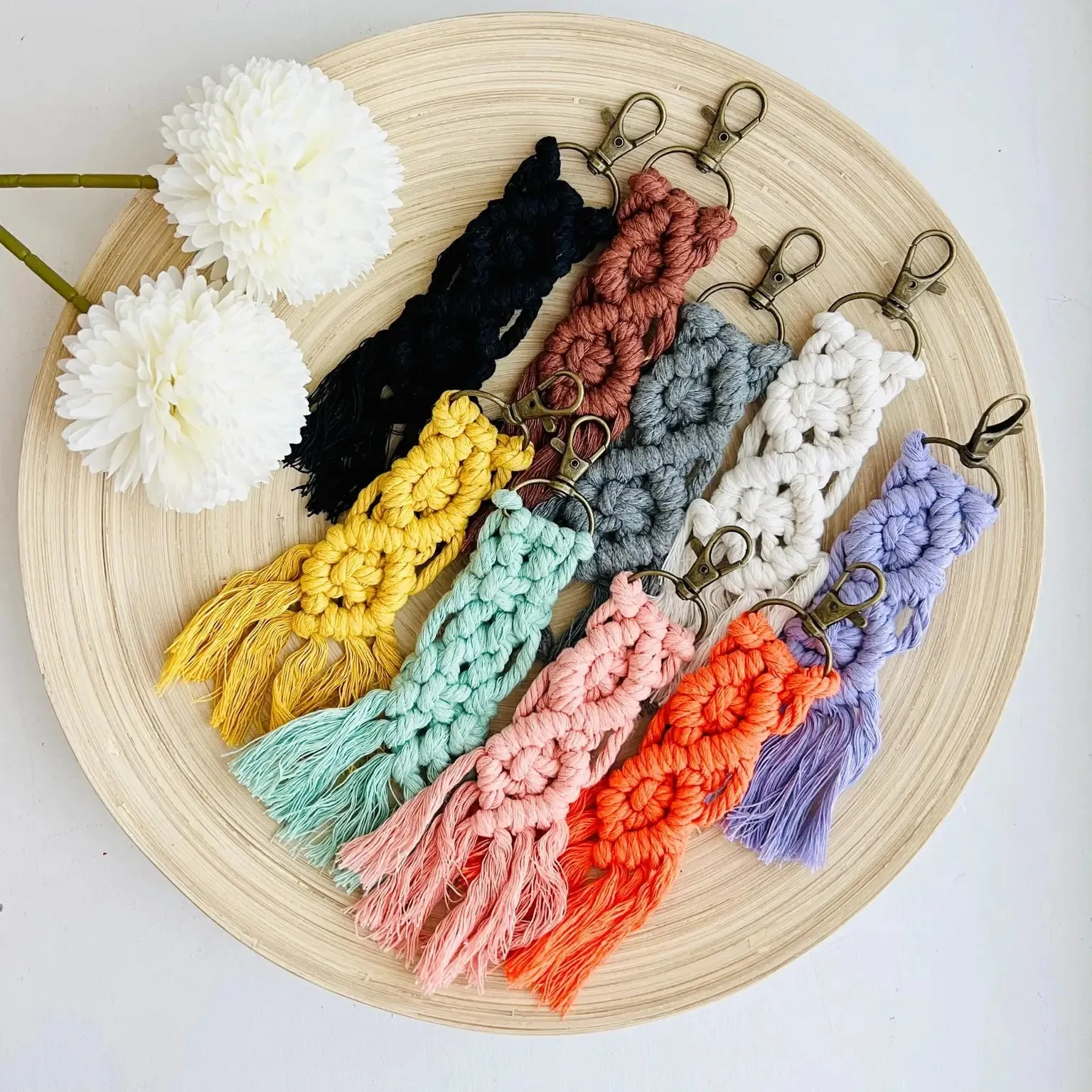 Boho Macrame Keychain