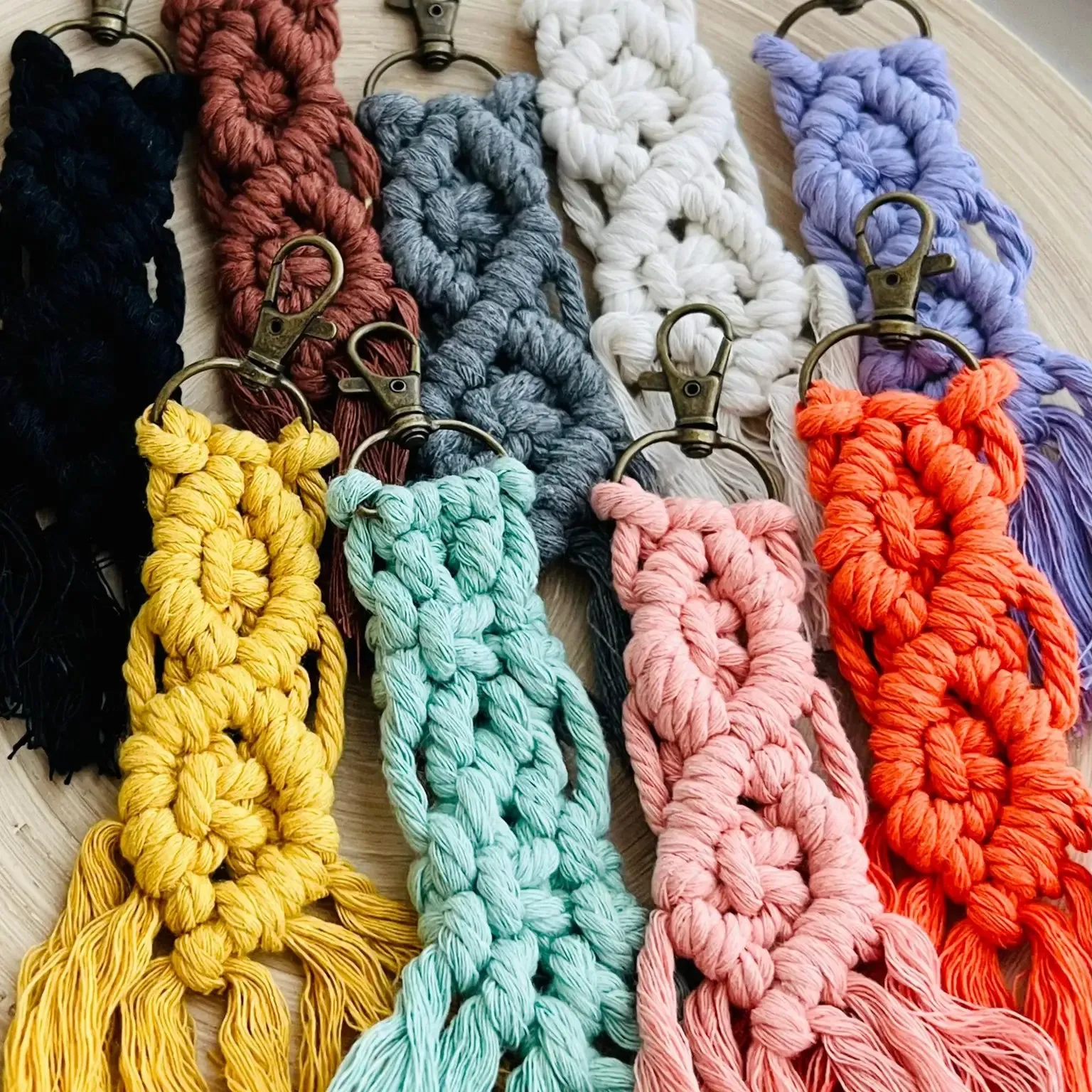 Boho Macrame Keychain