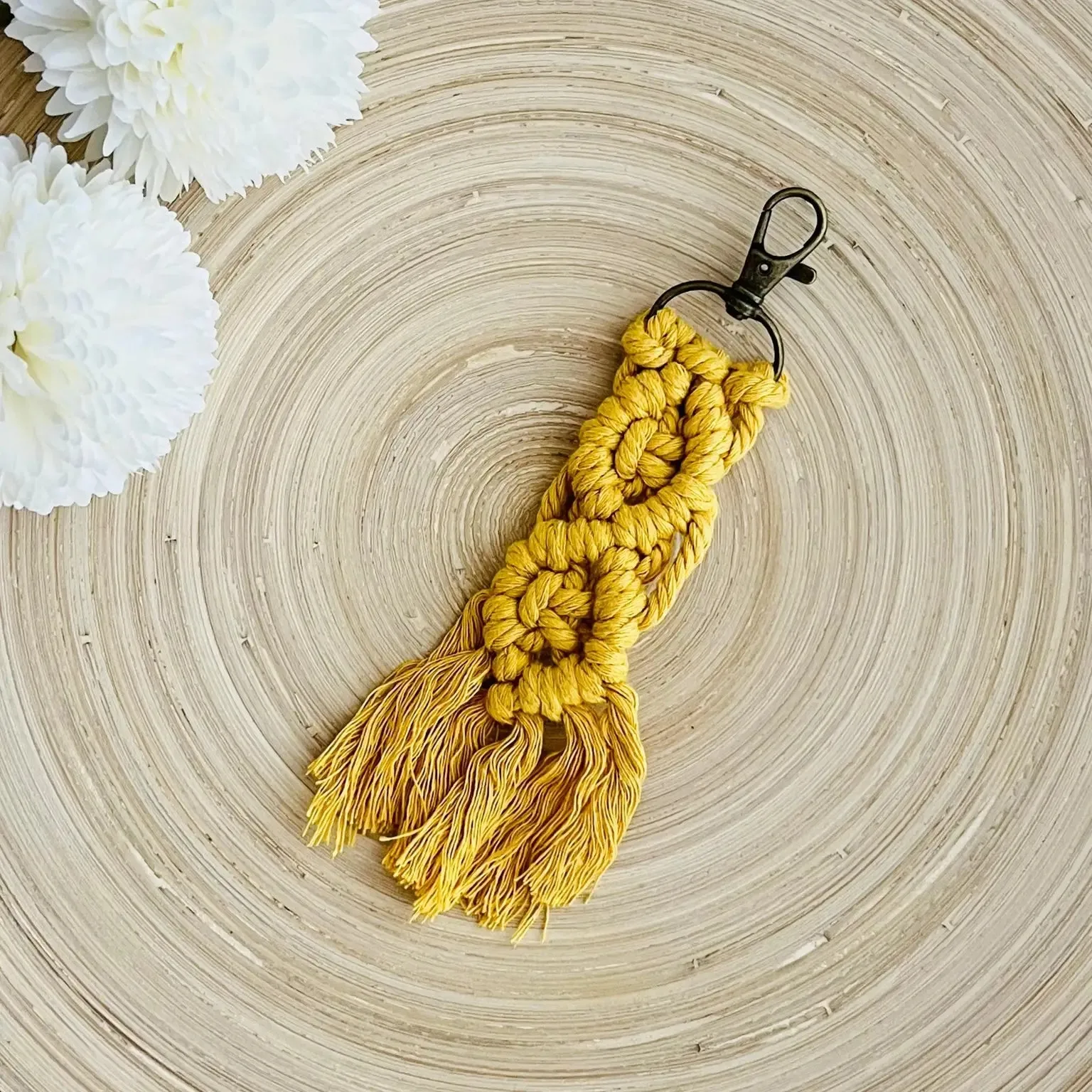 Boho Macrame Keychain