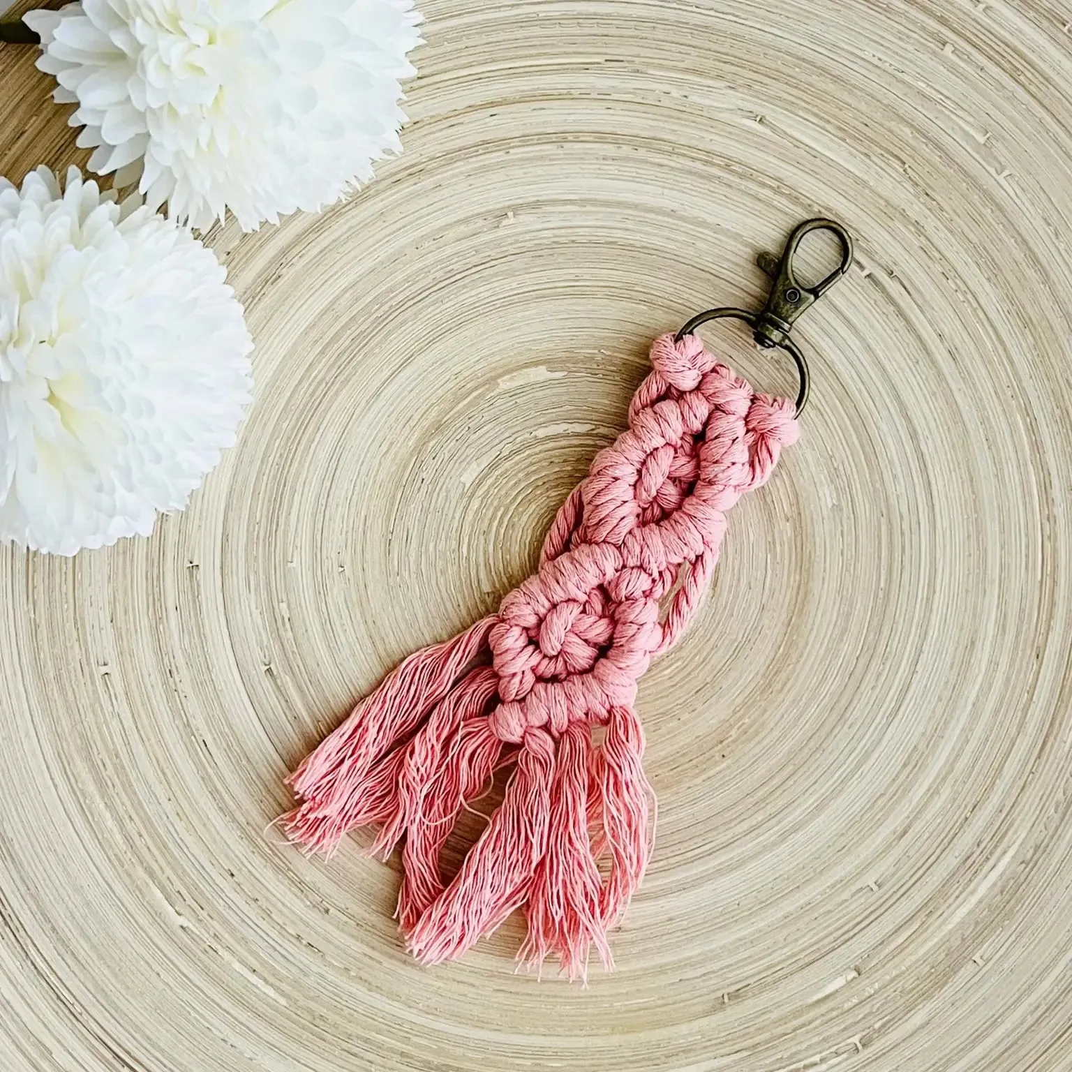 Boho Macrame Keychain