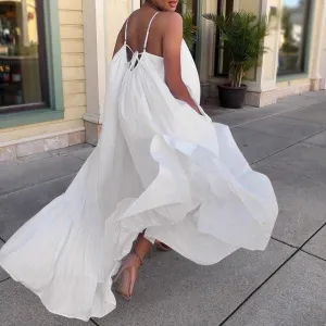 Boho Maxi Spaghetti Strap Backless Long Summer Sexy Party Bohemian Beach Dress