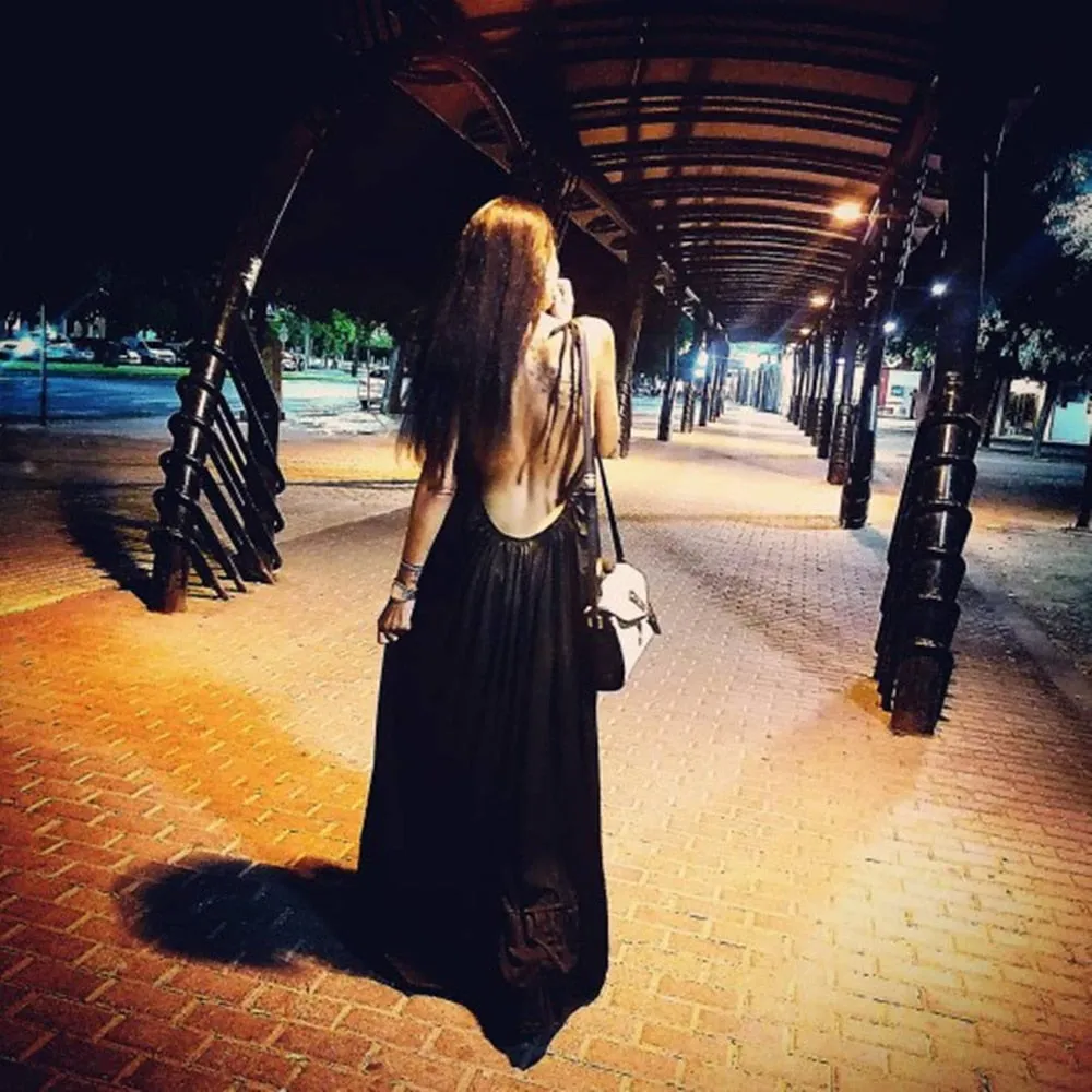 Boho Maxi Spaghetti Strap Backless Long Summer Sexy Party Bohemian Beach Dress