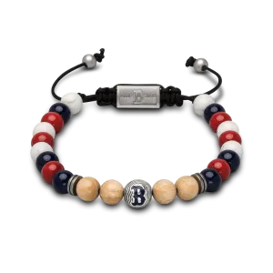 Boston Red Sox Round Macrame Bracelet 8mm