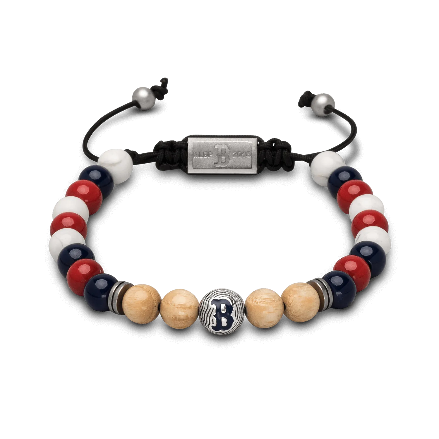 Boston Red Sox Round Macrame Bracelet 8mm