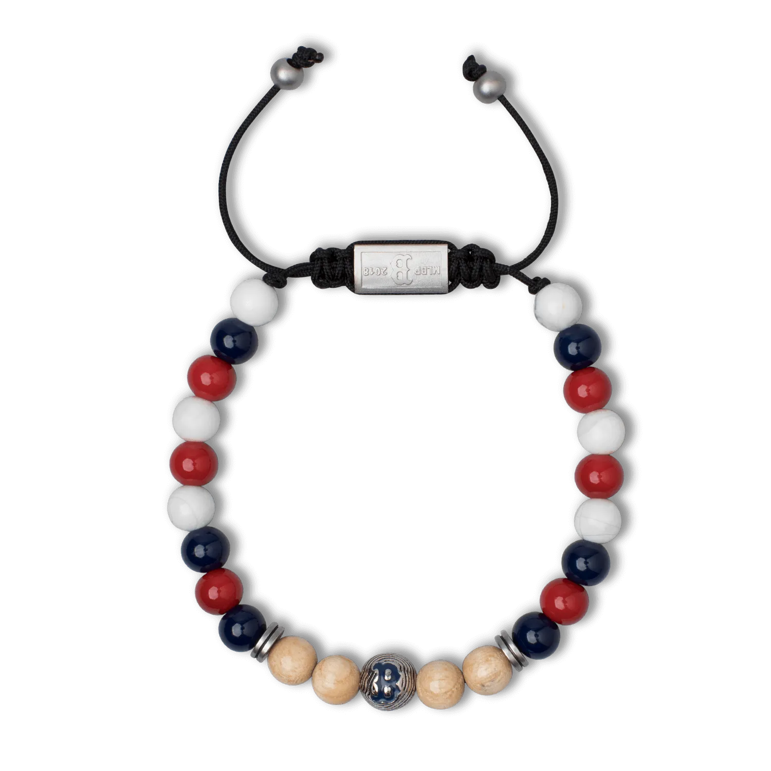 Boston Red Sox Round Macrame Bracelet 8mm