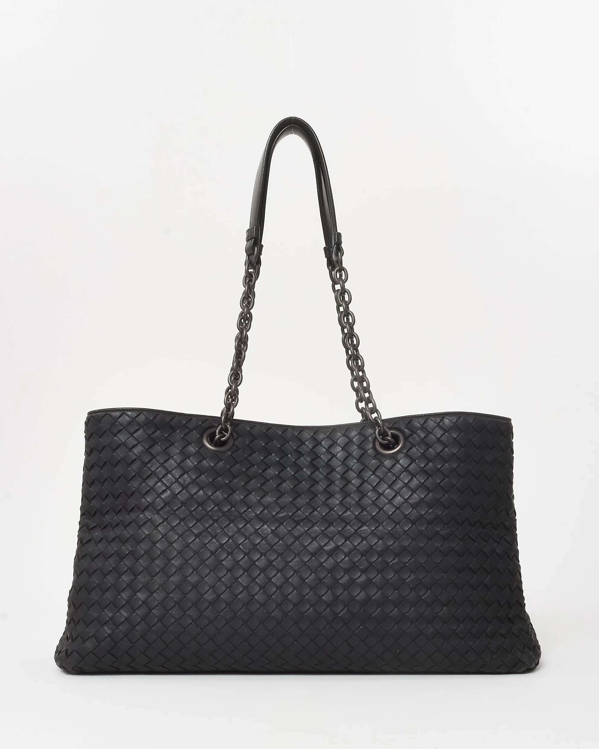 Bottega Veneta Vintage Black Intrecciato Leather Medium Olimpia Shoulder Bag