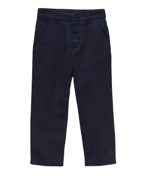 Boy's Navy Uniform Twill Pants Flat Front Pants 5-16