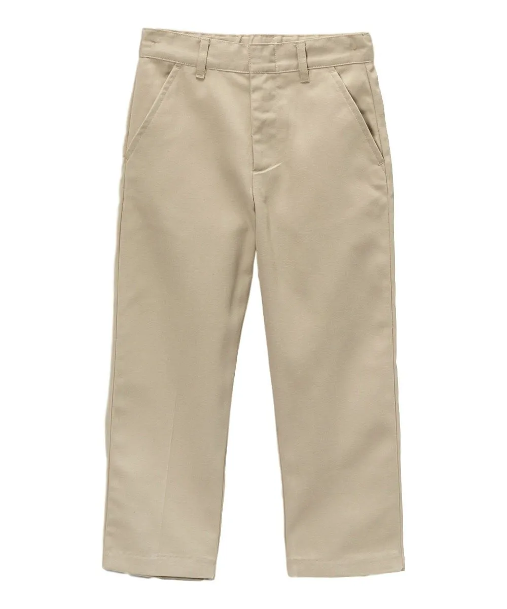 Boy's Navy Uniform Twill Pants Flat Front Pants 5-16