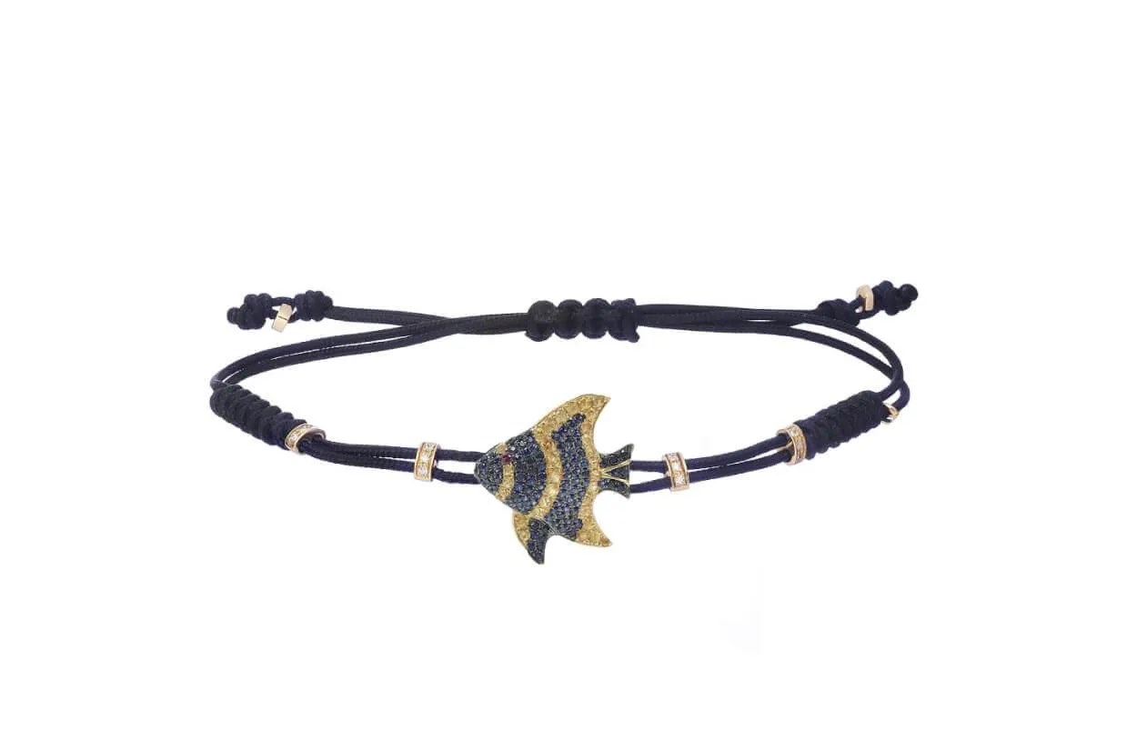 Bracelet Fish White Gold Sapphires & Diamonds