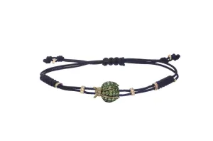Bracelet Lady Bug White Gold Green Garnet & Diamonds