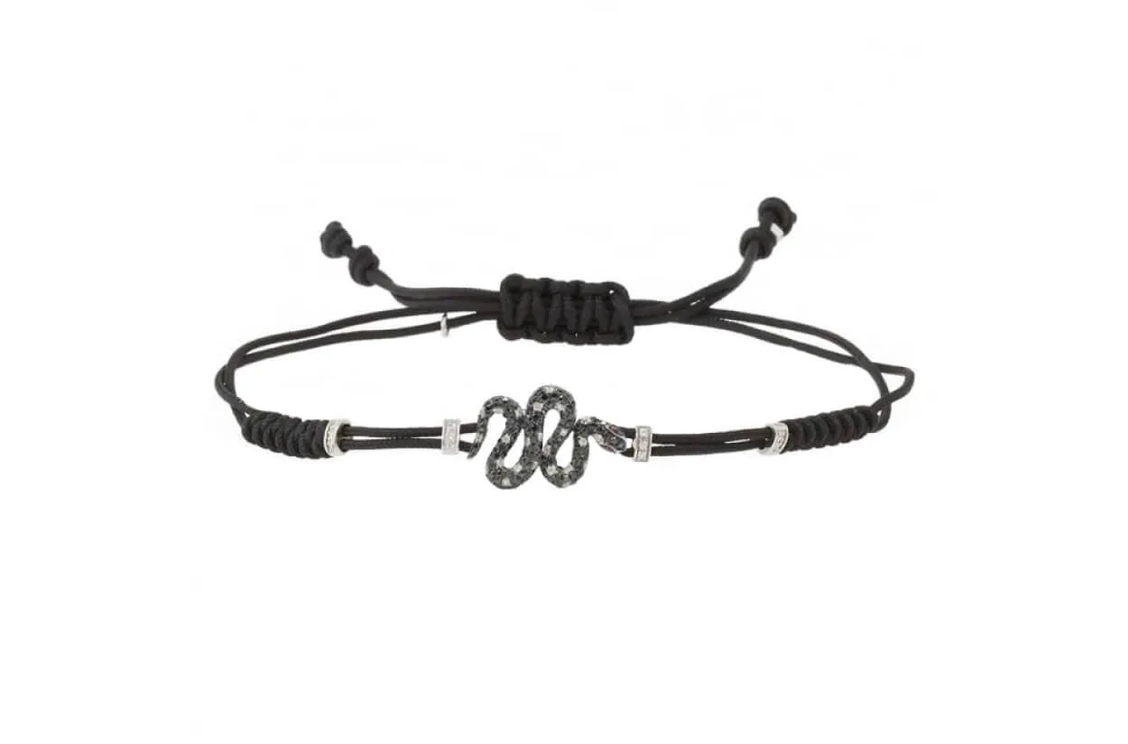 Bracelet Snake White Gold Rubies & Diamonds