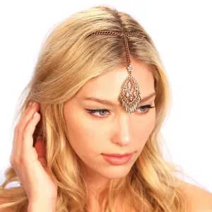 Bronzed Fringe Tikka Chain Headpiece