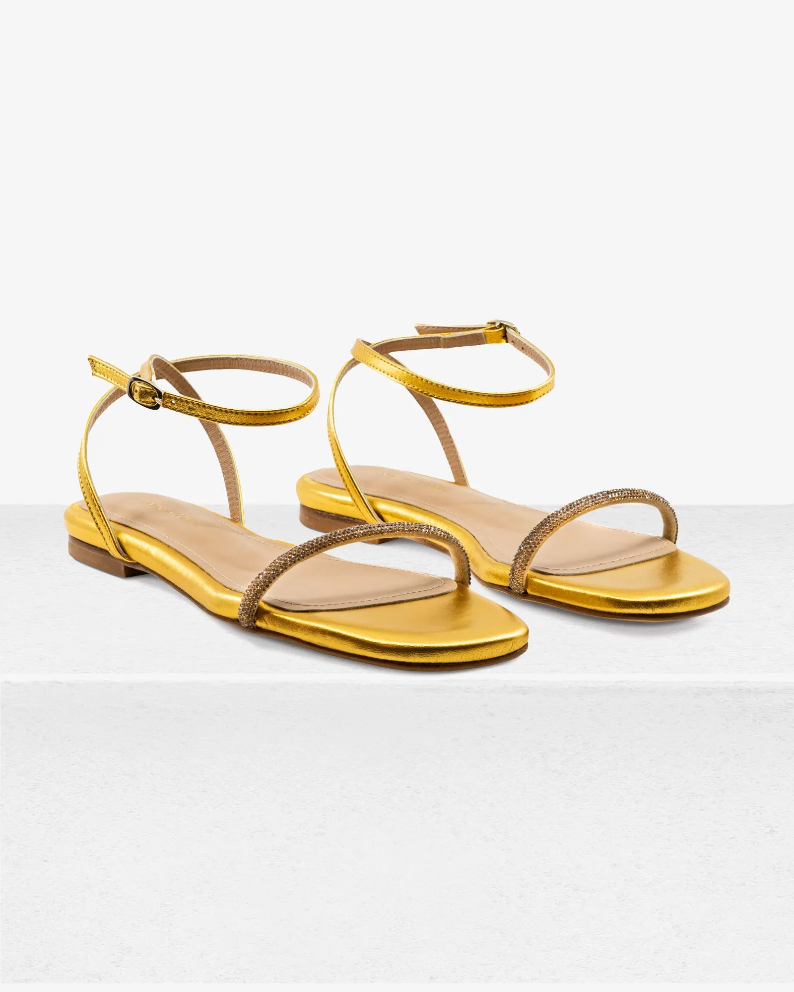 Brook Flat Gold Sandal