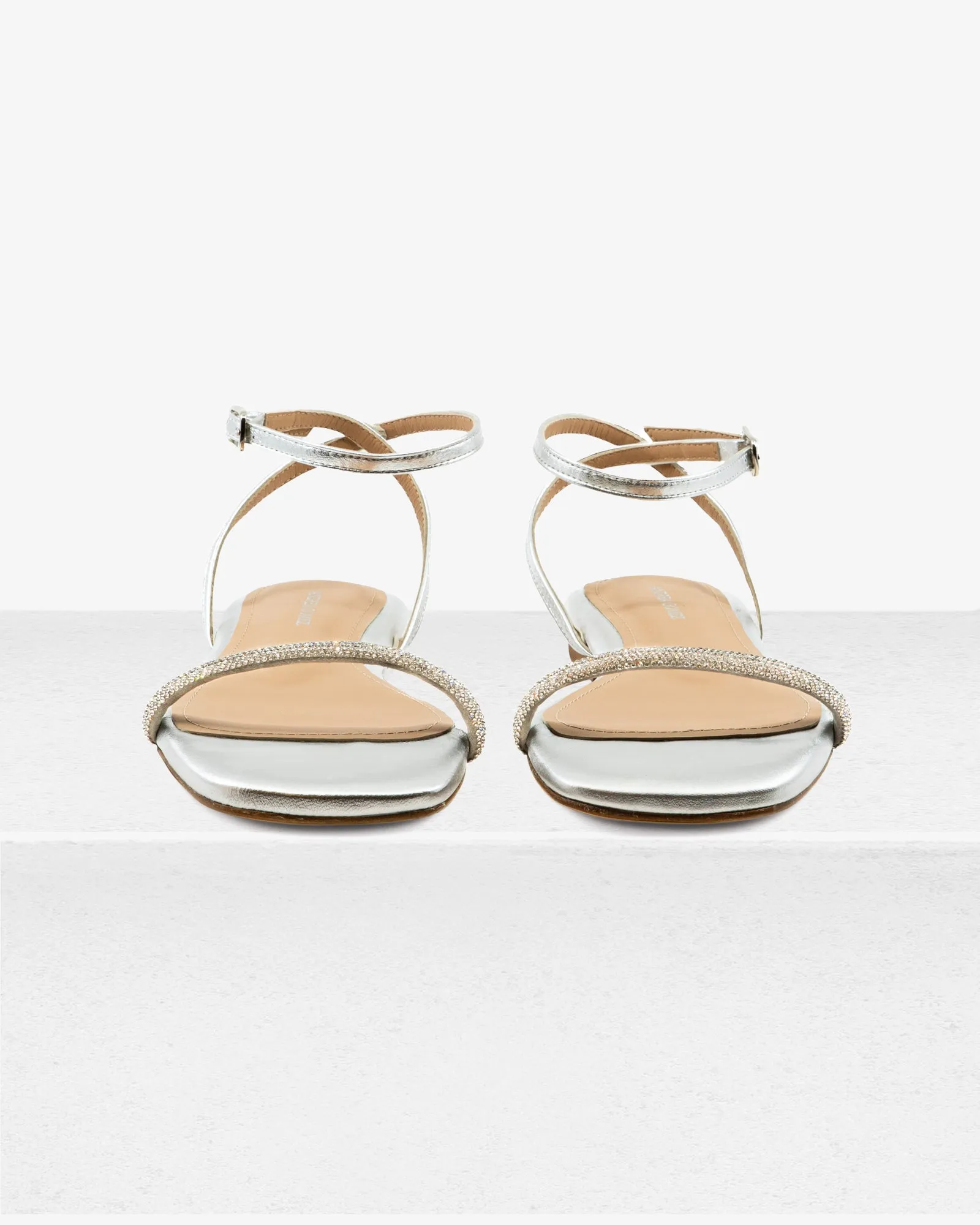 Brook Flat Silver Sandal