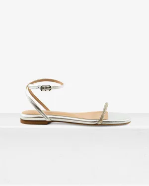 Brook Flat Silver Sandal