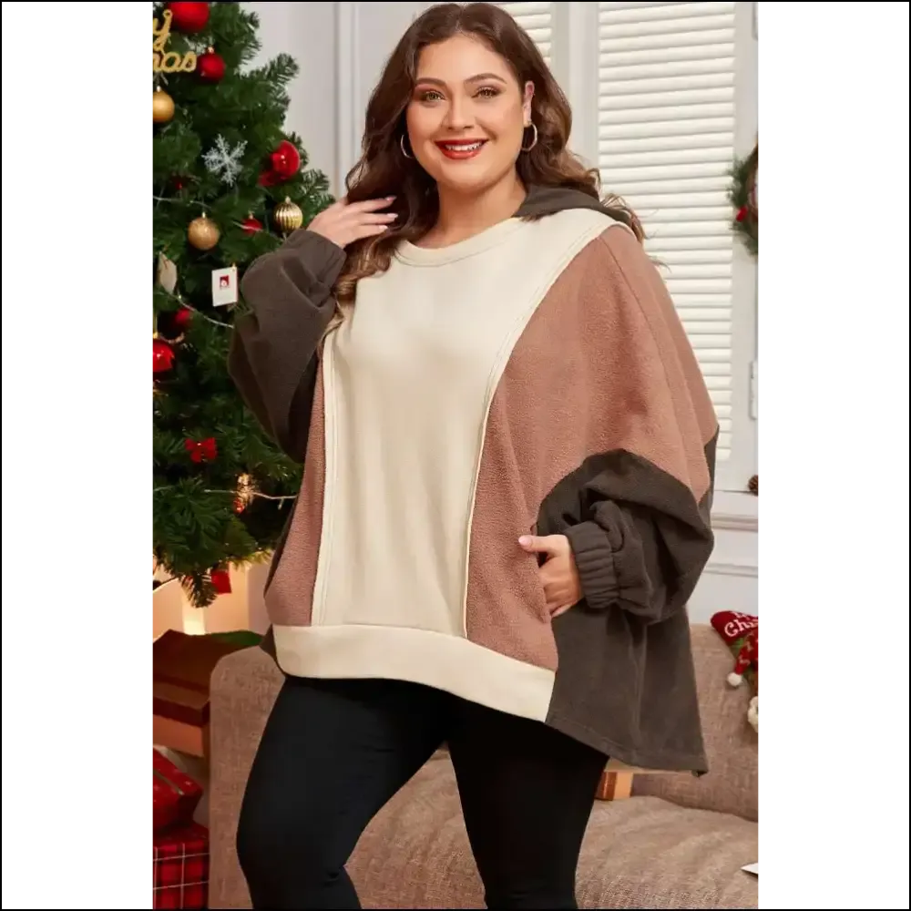 Brown Plus Size Exposed Seam Sweatshirt: Finally, Fashion that Fits ! ☕ Needful Things