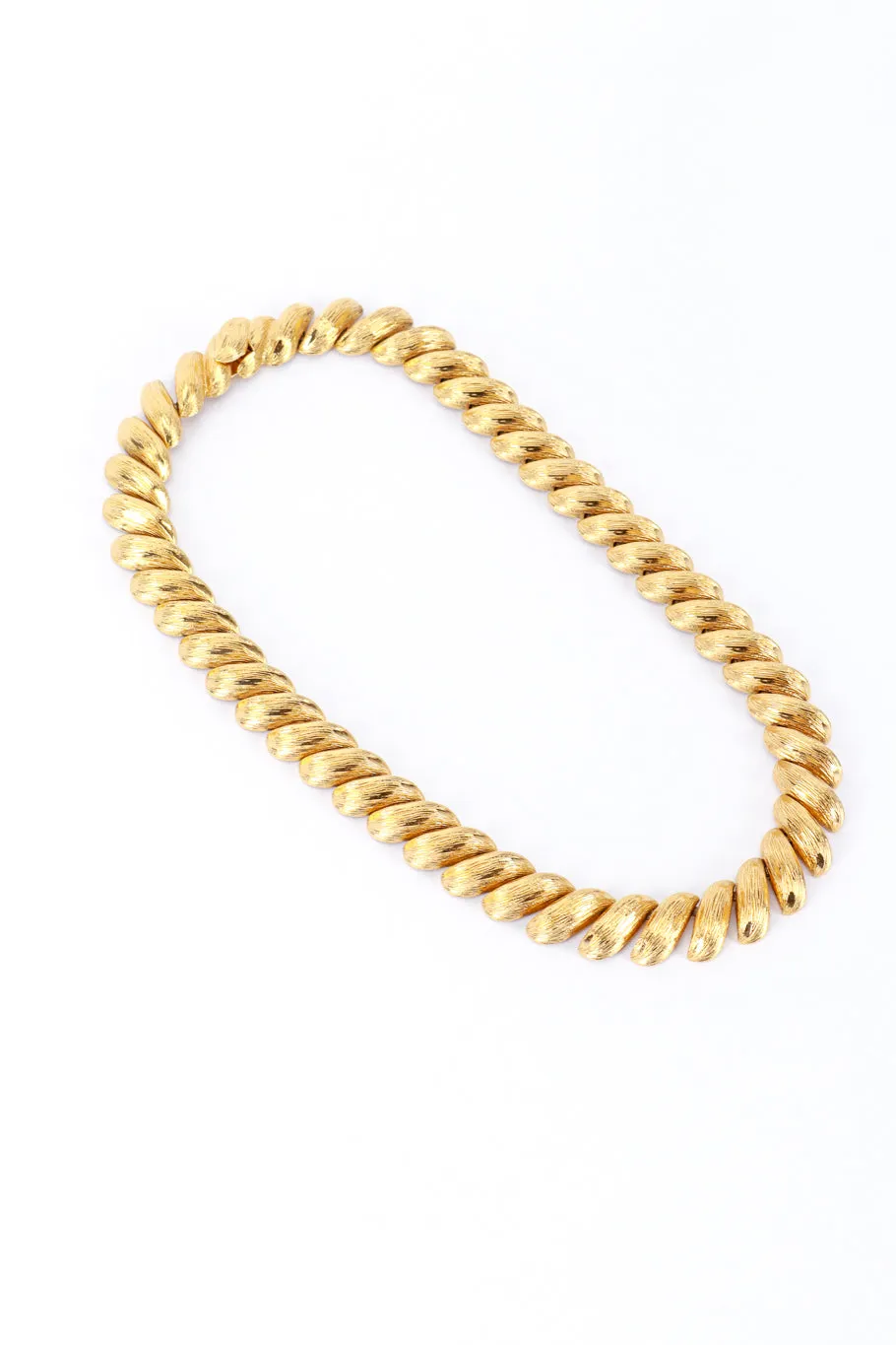 Brushed Twist Link Collar Necklace