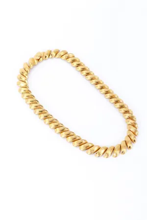 Brushed Twist Link Collar Necklace