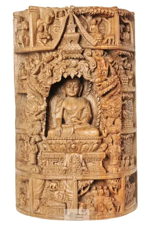 Buddha - carved into single piece Kapur