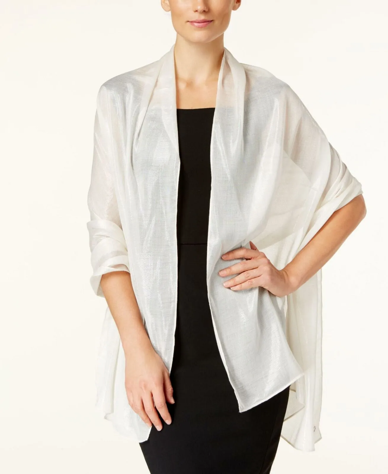 Calvin Klein Women's Liquid Metallic Evening Wrap Scarf