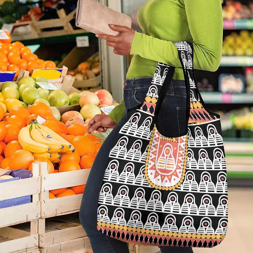 Cameroon Traditional Toghu Pattern Grocery Bag LT15